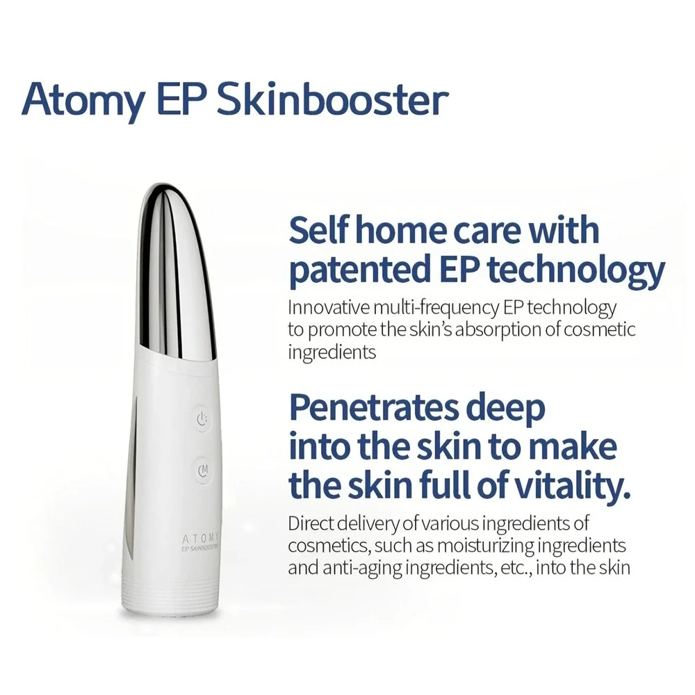 Atomy Korea EPSkinbooster FacialDevice White Silver ElectroporationSkincare Tech